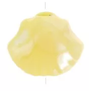 Perle conchiglia in ceramica 10x12 mm - Giallo iridescente x5