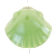 Perle conchiglia in ceramica 10x12 mm - Verde chiaro iridescente x5|raw }}