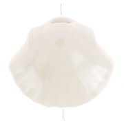 Perle conchiglia in ceramica 10x12 mm - Ecru iridescente x5|raw }}