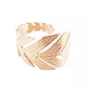 Anello foglia dorato rosa x1