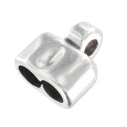 Terminale per cordoncino di 5 mm Placcatura argento antico x1