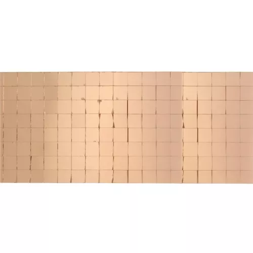 Rotolo di 1600 mosaici quadrati adesivi a specchio 5x5 mm in vetro - Dorato rosa x1