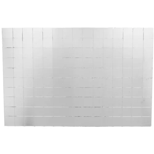 Set di 150 mosaici quadrati adesivi a specchio 10x10 mm in vetro - Argento x1