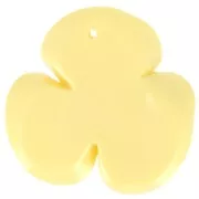 Pendente a 3 petali 42x43 mm in resina opaca - Vaniglia x1