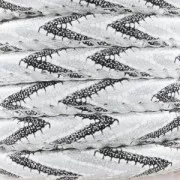 Cordoncino sintetico con cuciture Chevron da 6 mm Grigio x 50 cm