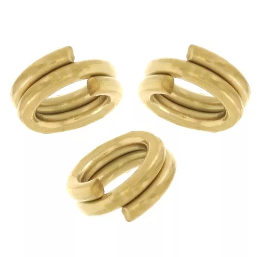 Anelli doppi 4x0,7 mm - acciaio inossidabile 304 Dorato x10