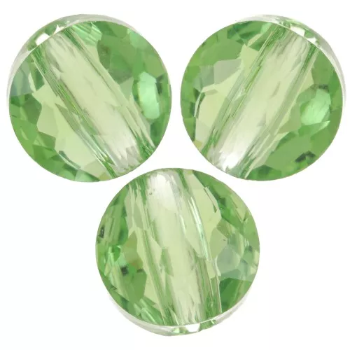 Perline rotonde piatte - 6 mm - Cristallo puro rotondo sottile 5034 - Peridoto reinventato x6