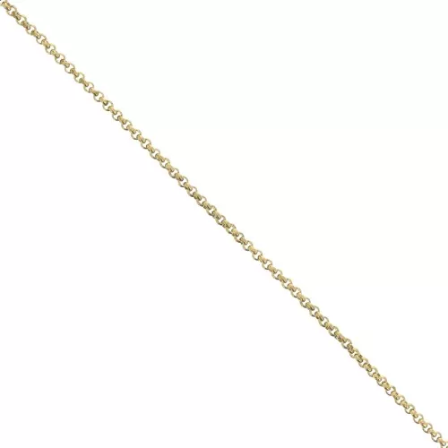 Catena Jaseron a maglie da 2,3 mm - Maglie chiuse - Acciaio inossidabile 316L placcato oro x50cm