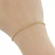 Catena maglia jaseron da 2,3mm anello chiuso Acciaio inox 316L Dorato x50cm