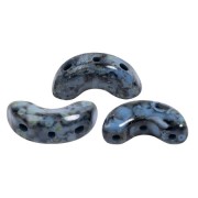 Perle in vetro Arcos® di Puca® 5x10 mm -Black Stony Blue x10g|raw }}