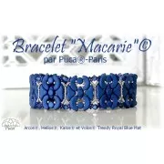 Perle di vetro Arcos® di Puca® 5x10 mm - Trendy Royal Blue Mat x10g