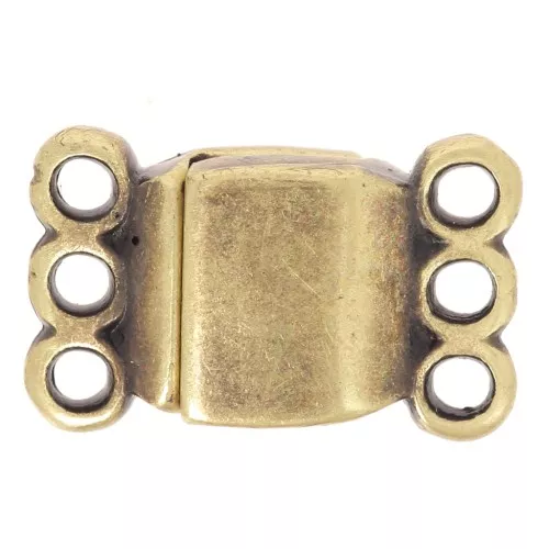 Chiusura magnetica a 3 file 14x8,5 mm - Bronzo x1
