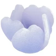 Perlina fiore da 13 mm in plastica - Fiordaliso x1