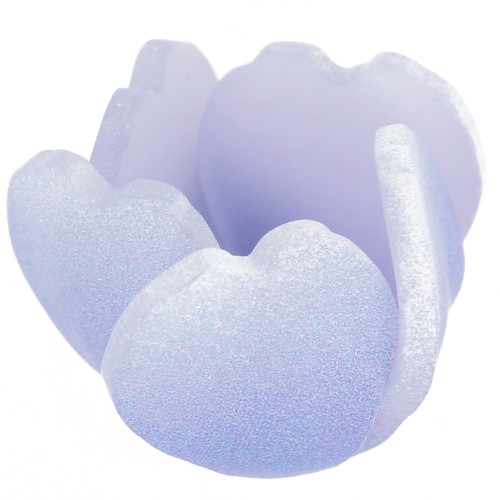 Perlina fiore da 13 mm in plastica - Fiordaliso x1