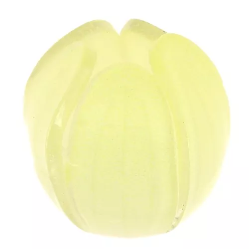 Perlina fiore in plastica 12 mm - Giallo x1