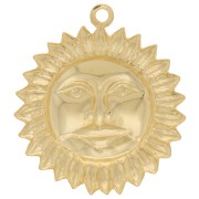 Ciondolo a forma di sole 20 mm - Dorato in oro fino x1