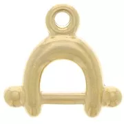 Ciondolo a staffa - 11,5x12 mm - Dorato in oro fino x1