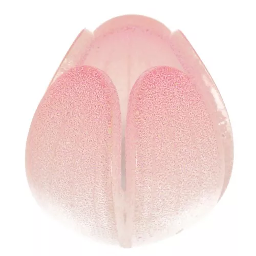 Perlina fiore in plastica 12 mm - Rosa x1
