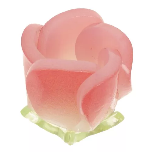 Perlina fiore di tulipano 15x13 mm in plastica - Rosso x1