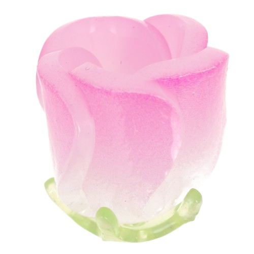 Perla fiore di tulipano 15x13 mm in plastica - Rosa x1