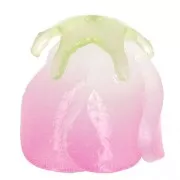 Perla fiore di tulipano 15x13 mm in plastica - Rosa x1