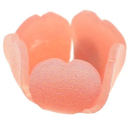 Perlina fiore acrilica 13 mm - Salmone x1