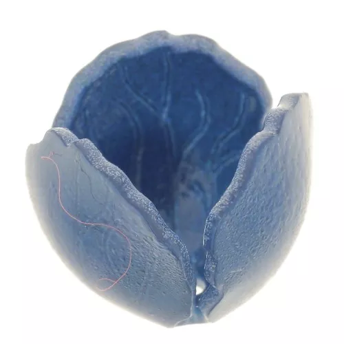 Perlina fiore acrilica 14 mm - Blu scuro x1