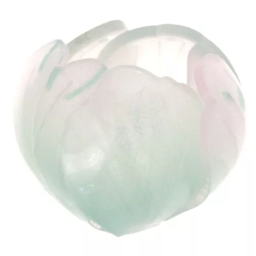 Perlina fiore in plastica 15 mm - Verde acqua x1