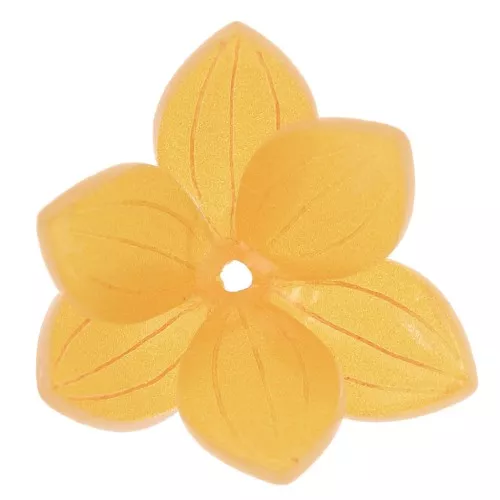Perla fiore in resina 21x10 mm - Topazio x1