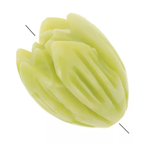 Perle di fiori 12x10 mm sintetiche - Verde lime x8