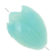 Perle di fiori 10x8 mm sintetiche - Verde acqua x8|raw }}