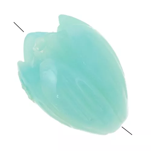Perle di fiori 10x8 mm sintetiche - Verde acqua x8