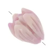 Perline a bocciolo di fiore 8,5x7 mm sintetiche - Lilla x8