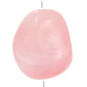 Perline irregolari 12x10 mm in acrilico - Rosa chiaro marmorizzato x10