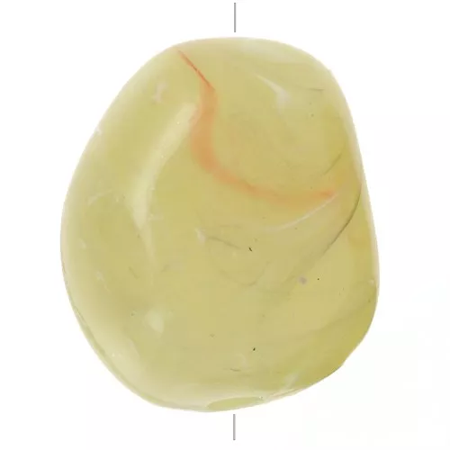 Perline irregolari 12x10 mm in acrilico - Verde oliva marmorizzato x10
