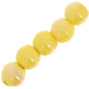 Perline rotonde in ceramica 6,5 mm - Giallo x20
