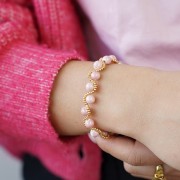 Perline rotonde in ceramica 6,5 mm - Rosa x20