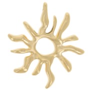 Pendente a forma di sole irregolare 32x28 mm - Dorato con oro fino x1|raw }}
