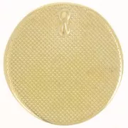 Pendente a forma di occhio epossidico rotondo irregolare da 23 mm - Dorato con oro fino x1