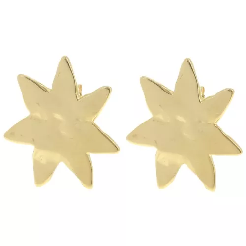 Orecchini sole irregolare 30x27 mm - Dorato con oro fino x2