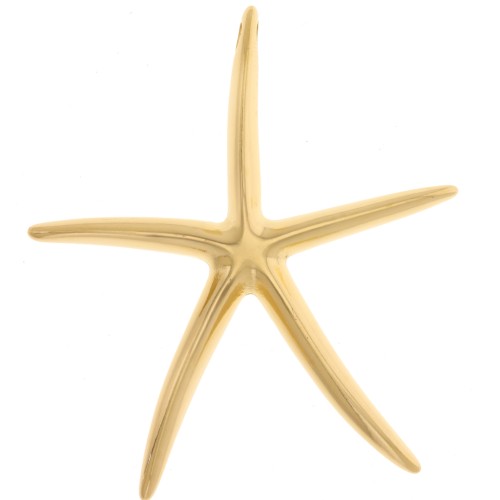 Pendente a forma di stella marina 51x46 mm - Dorato con oro fino x1