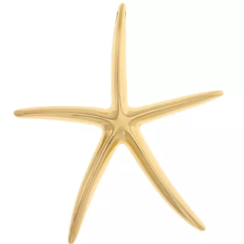 Pendente a forma di stella marina 51x46 mm - Dorato con oro fino x1