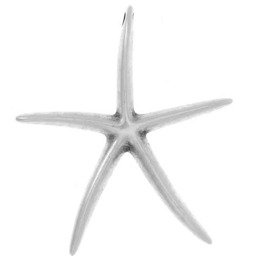 Pendente a forma di stella marina 51x46 mm -Placcatura in argento anticato x1