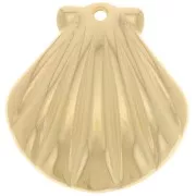 Pendente a conchiglia 31,5x30,5 mm - Dorato con oro fino x1