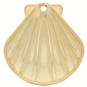 Pendente a conchiglia 31,5x30,5 mm - Dorato con oro fino x1