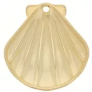 Pendente a conchiglia 31,5x30,5 mm - Dorato con oro fino x1