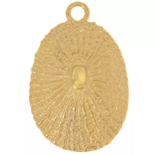 Pendente a forma di conchiglia 38x25 mm - Dorato con oro fino x1