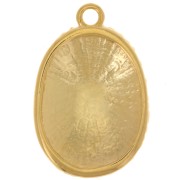 Pendente a forma di conchiglia 38x25 mm - Dorato con oro fino x1
