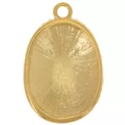 Pendente a forma di conchiglia 38x25 mm - Dorato con oro fino x1