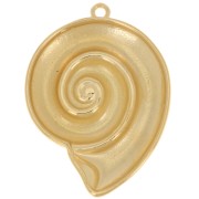 Pendente a forma di conchiglia 38x29 mm - Dorato con oro fino x1